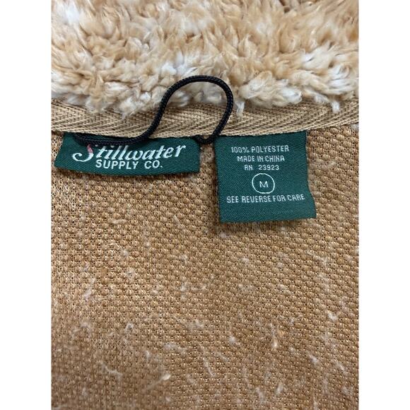 Stillwater Supply Co Softy Soft Sherpa Vest Tan Fuzzy Zip Up Women’s Med NWT $58 - Picture 5 of 7